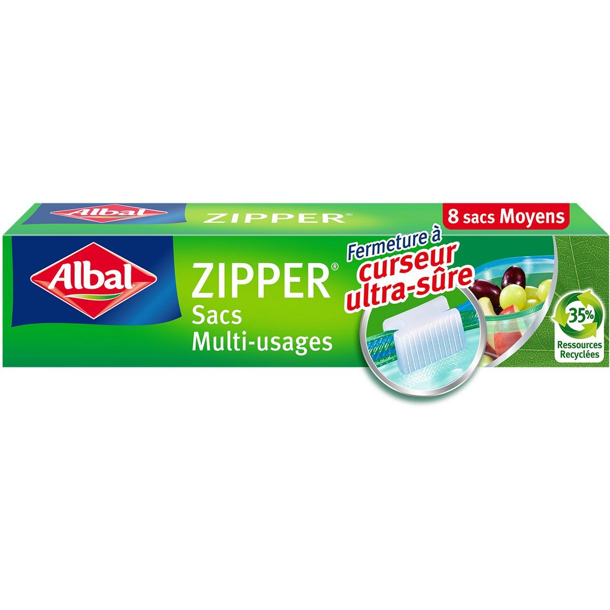 ALBAL Sacs de conservation multi-usages taille moyenne 8 sacs