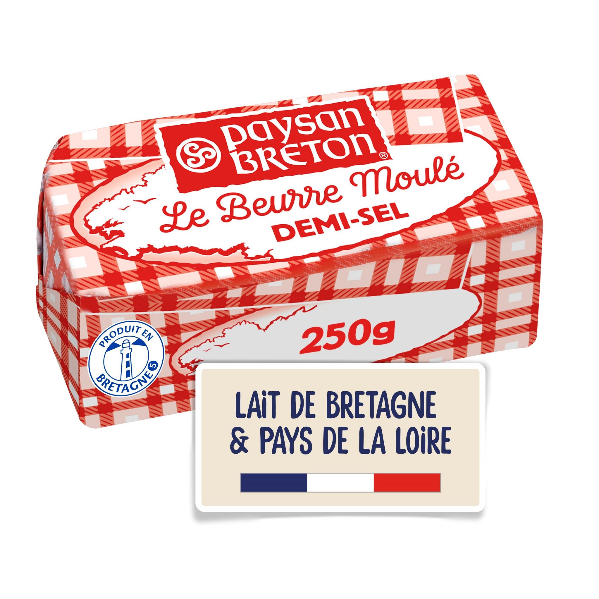 PAYSAN BRETON Beurre Moulé Demi-sel 80% MG 250g Pas Cher - Auchan.fr