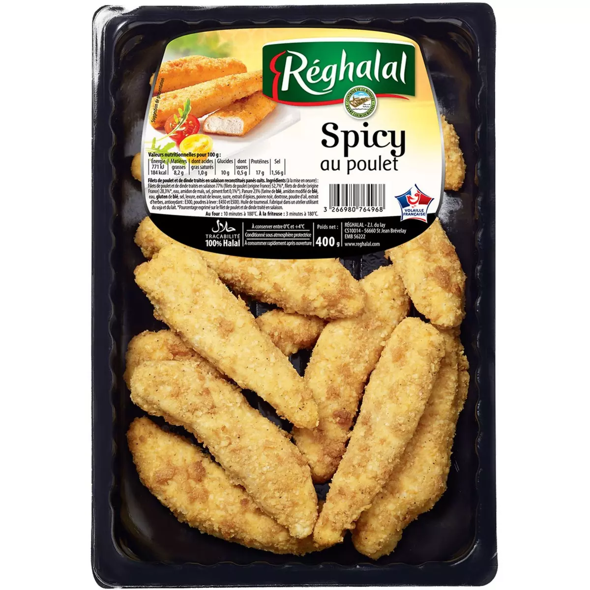 REGHALAL Spicy poulet halal 2 personnes 400g