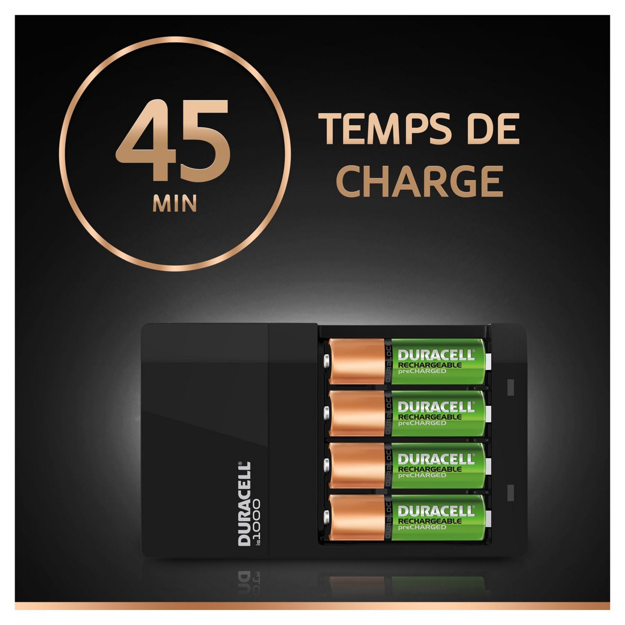 Voir la diapositive 3 : DURACELL Chargeur de piles hi-speed 2AA/2AAA