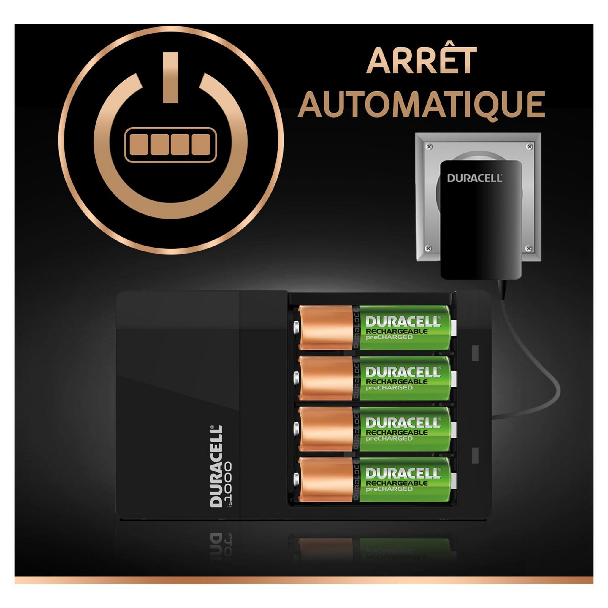 Voir la diapositive 4 : DURACELL Chargeur de piles hi-speed 2AA/2AAA