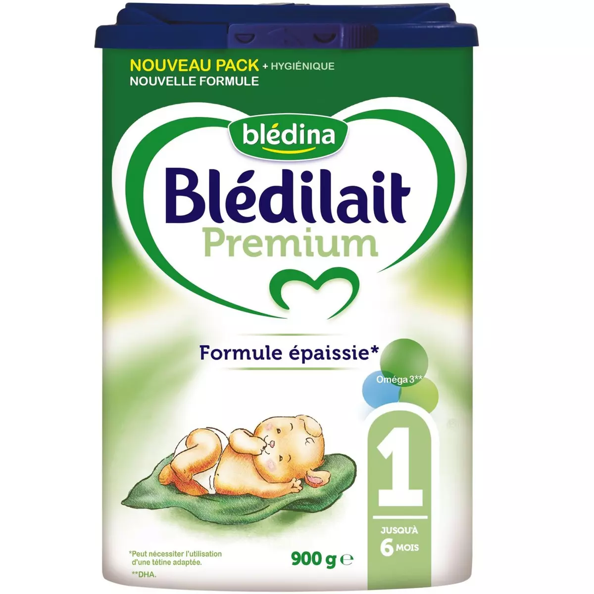 BLEDINA Blédilait Premium lait 1er âge en poudre dès la naissance 900g