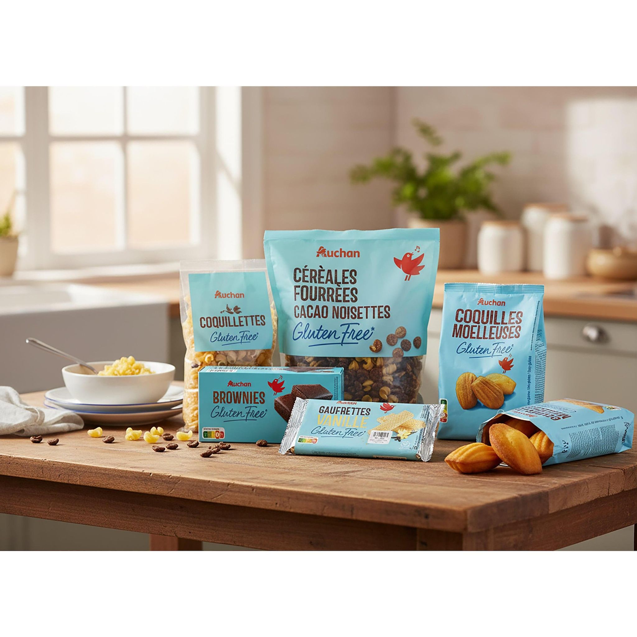 Voir la diapositive 5 : AUCHAN Brownies sans gluten sachets individuels 8 brownies 240g