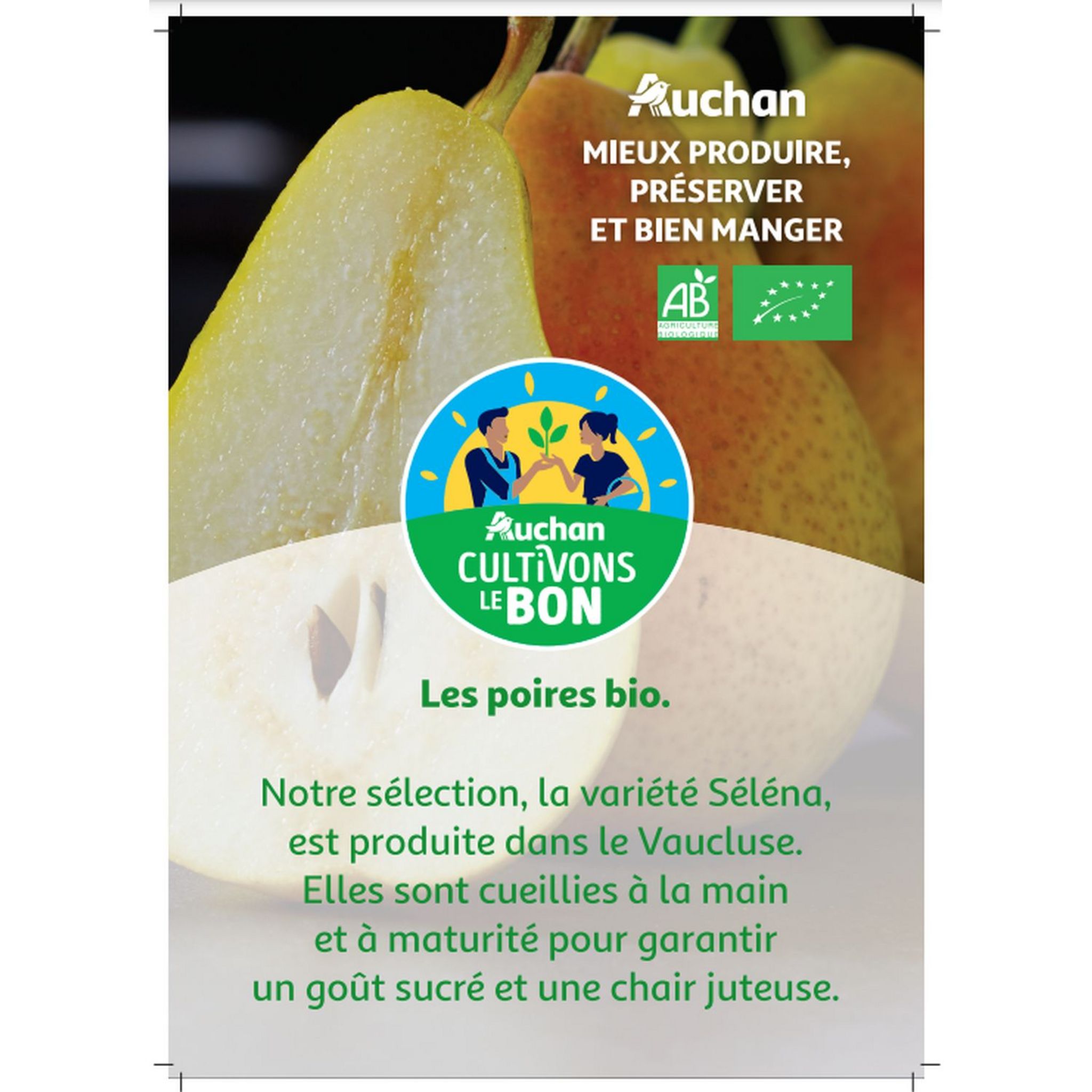 Voir la diapositive 2 : CULTIVONS LE BON Poires Selena bio 4 pièces