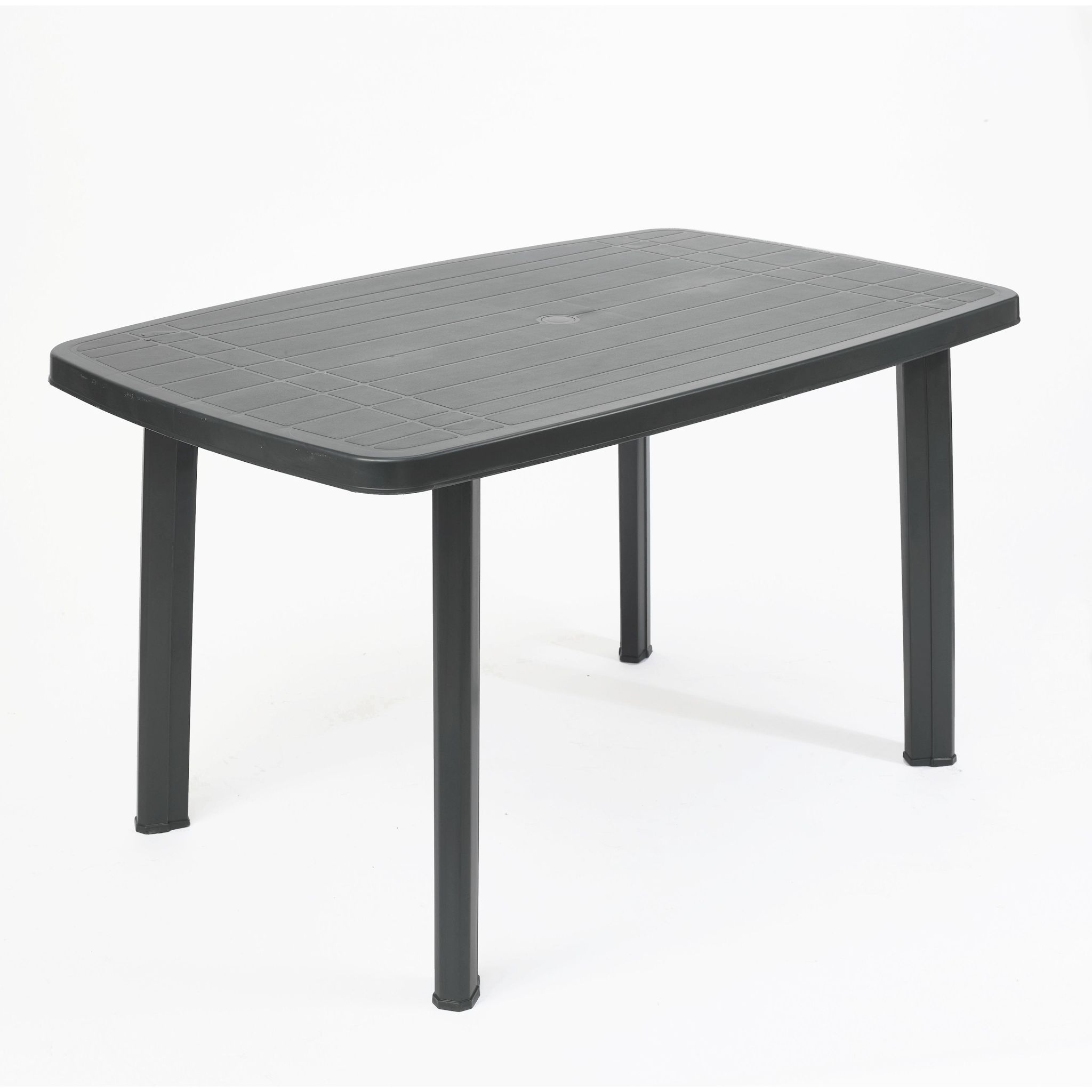 PROGARDEN Table de jardin Faro - 4/6 places 137x85 cm - Résine - Gris anthracite