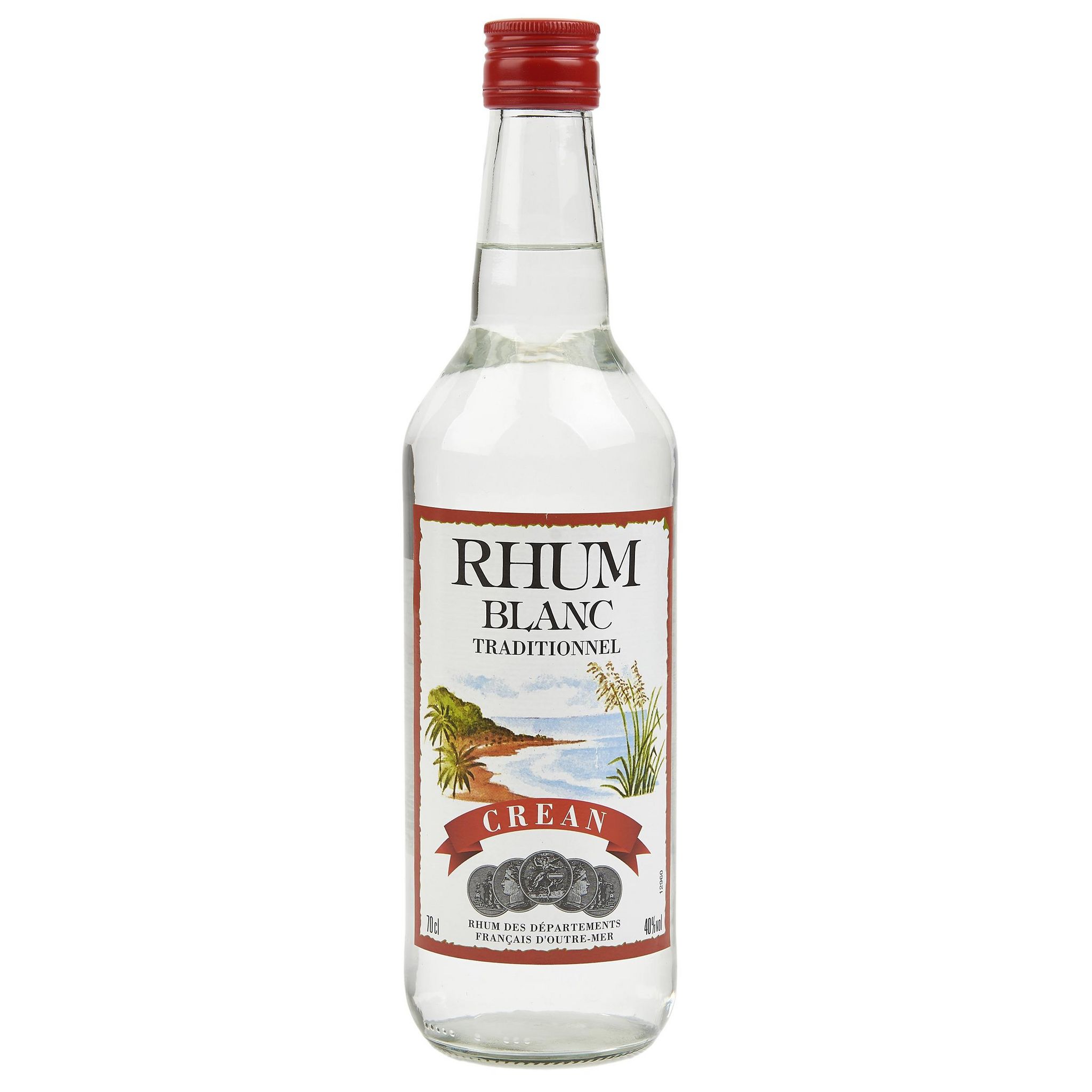 Voir la diapositive 2 : CREAN Rhum blanc Martinique 40% 70cl
