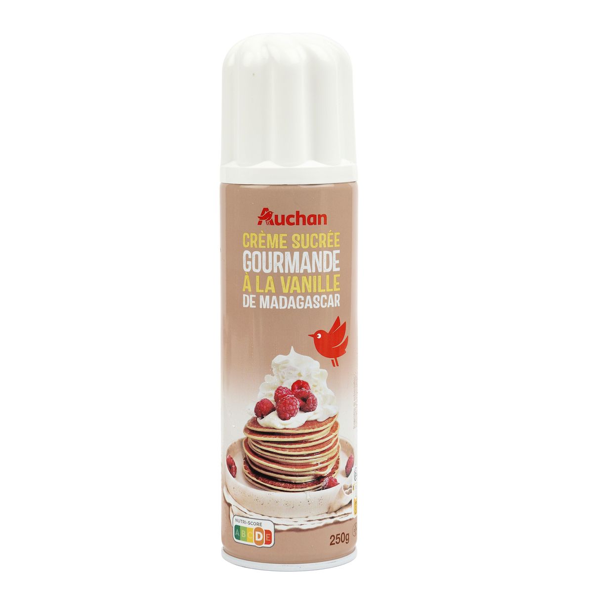 AUCHAN Crème fouettée sucrée à la Vanille de Madagascar UHT 250g