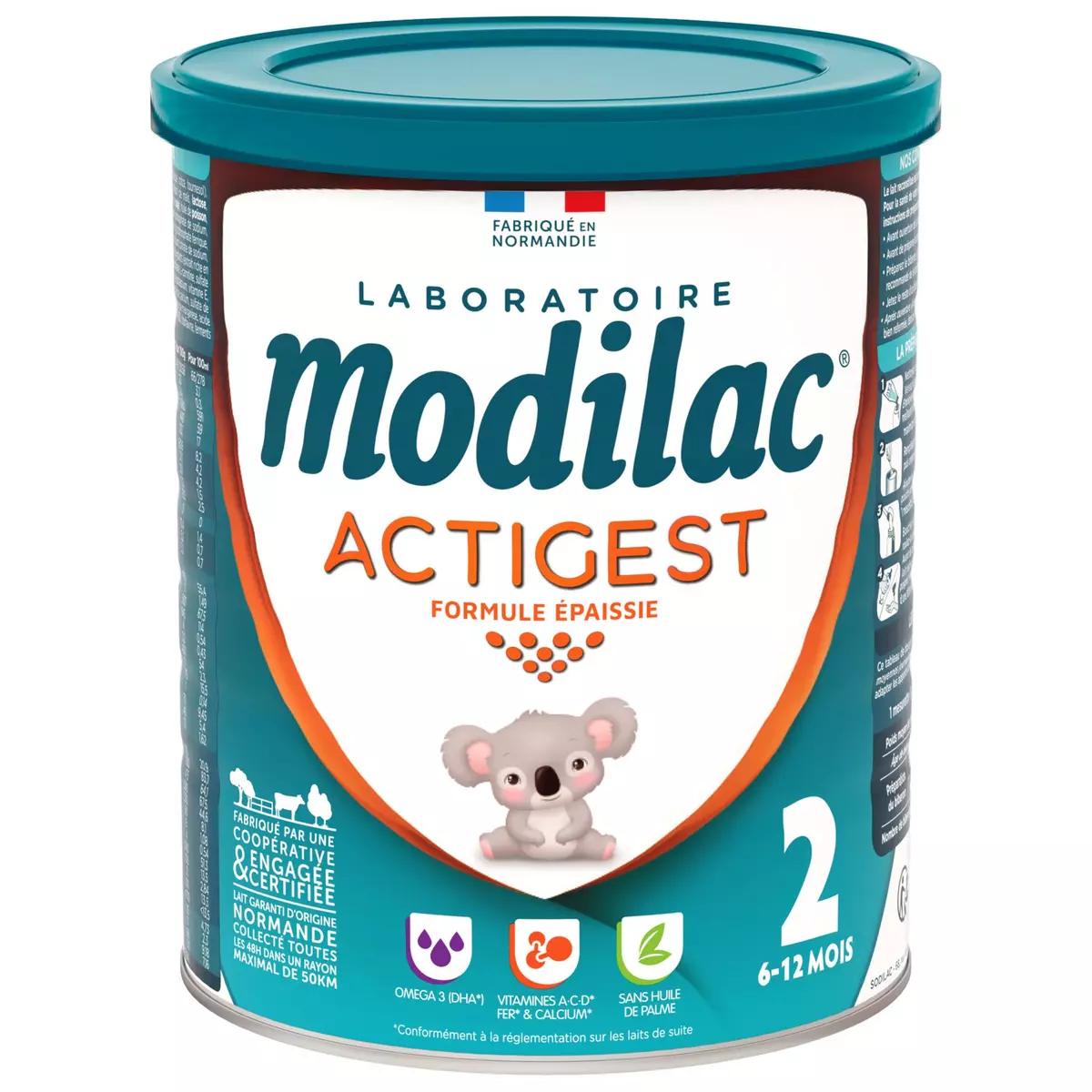 MODILAC Actigest lait 2ème âge épaissi en poudre dès 6 mois 800g