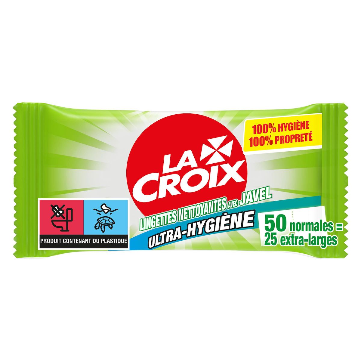 LA CROIX Lingettes avec javel 25 lingettes