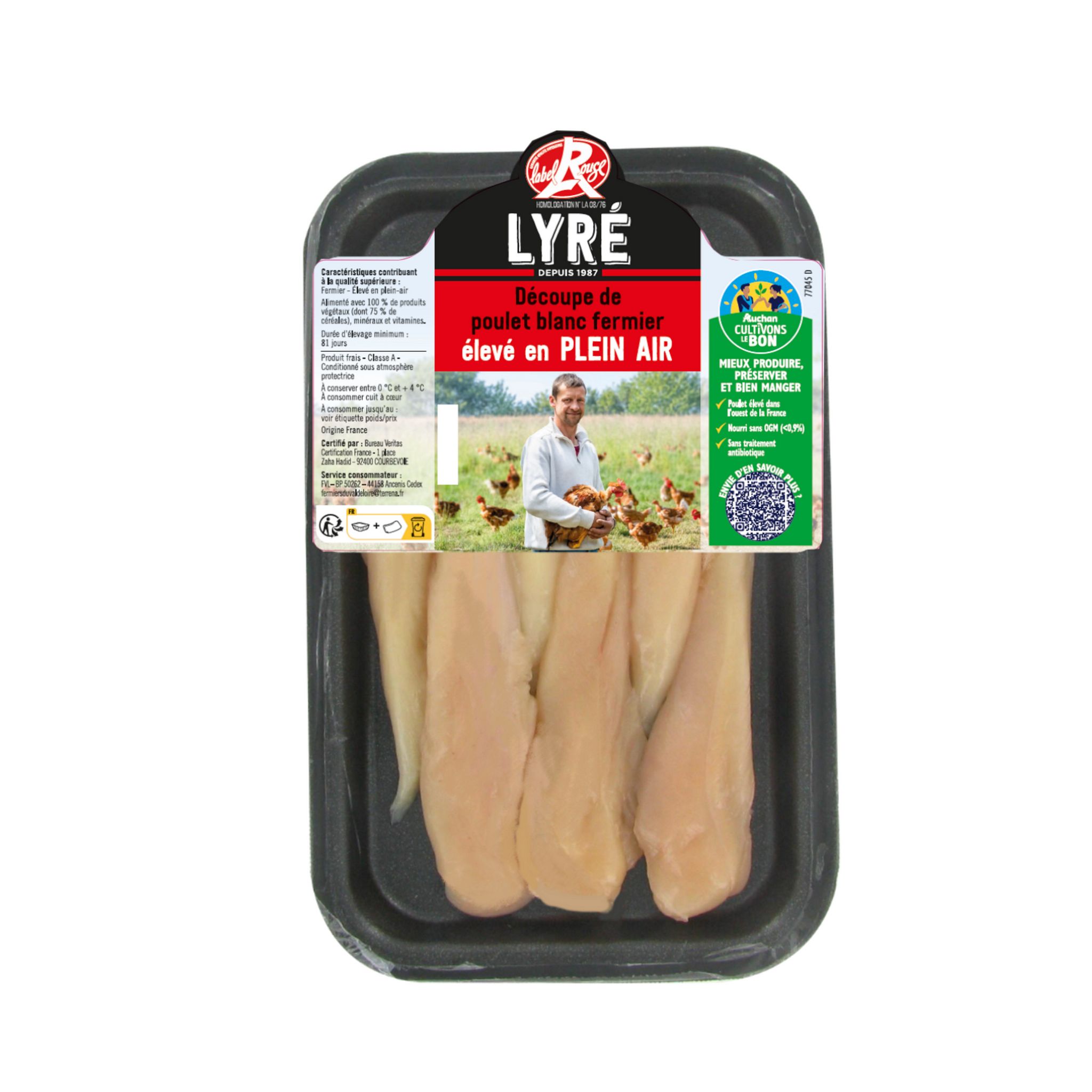LYRE CULTIVONS LE BON Découpe de poulet blanc fermer élevé en plein air 6 pièces