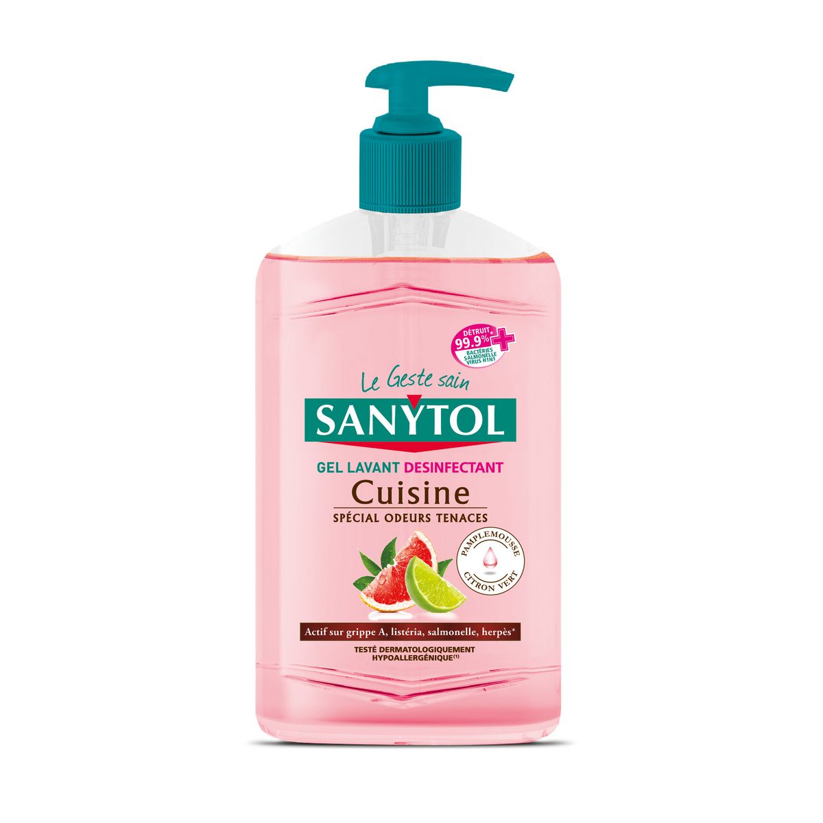 SANYTOL Gel lavant désinfectant cuisine pamplemousse citron 250ml