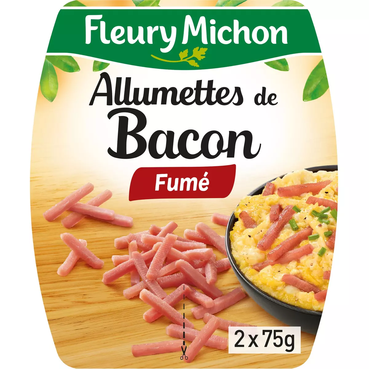 FLEURY MICHON Allumettes de bacon fumé 2x75g