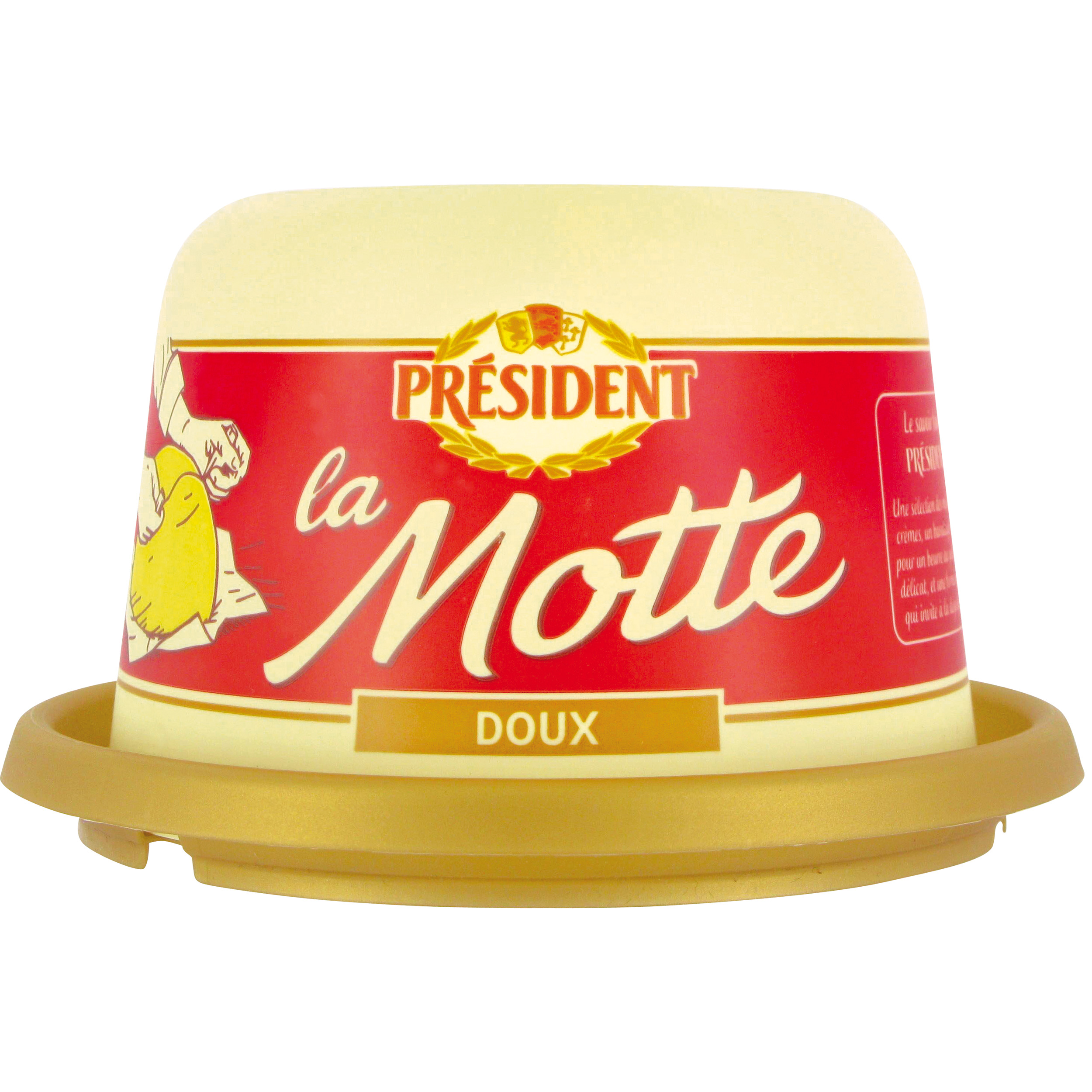 Voir la diapositive 3 : PRESIDENT La Motte - Beurre doux 82%MG 250g