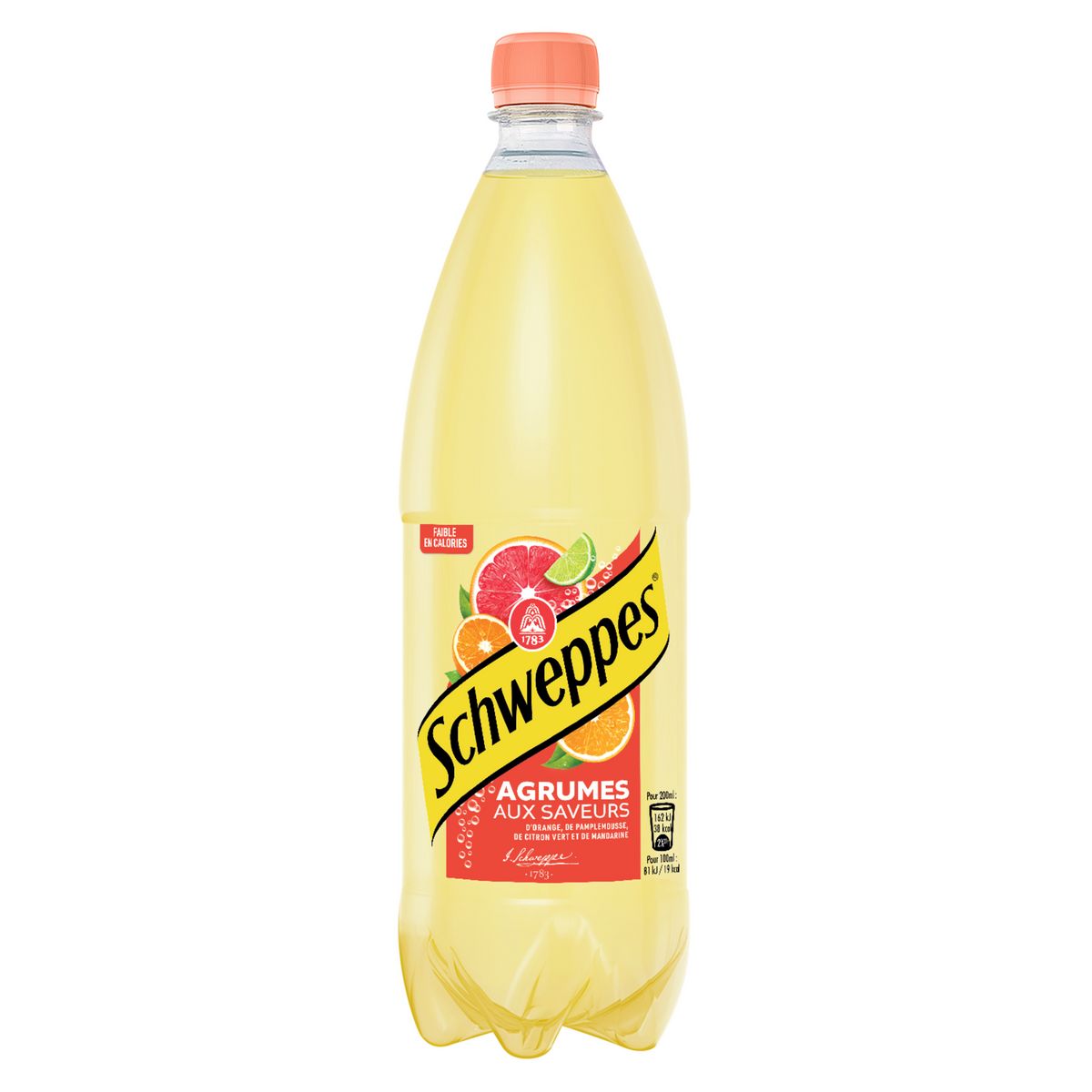 SCHWEPPES Boisson gazeuse saveur 4 agrumes 1l