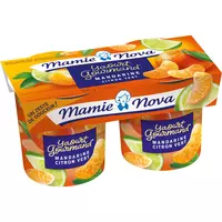 MAMIE NOVA Yaourt gourmand aux fruits cerise griotte ananas/passion fraise  avec morceaux 6x150g pas cher 