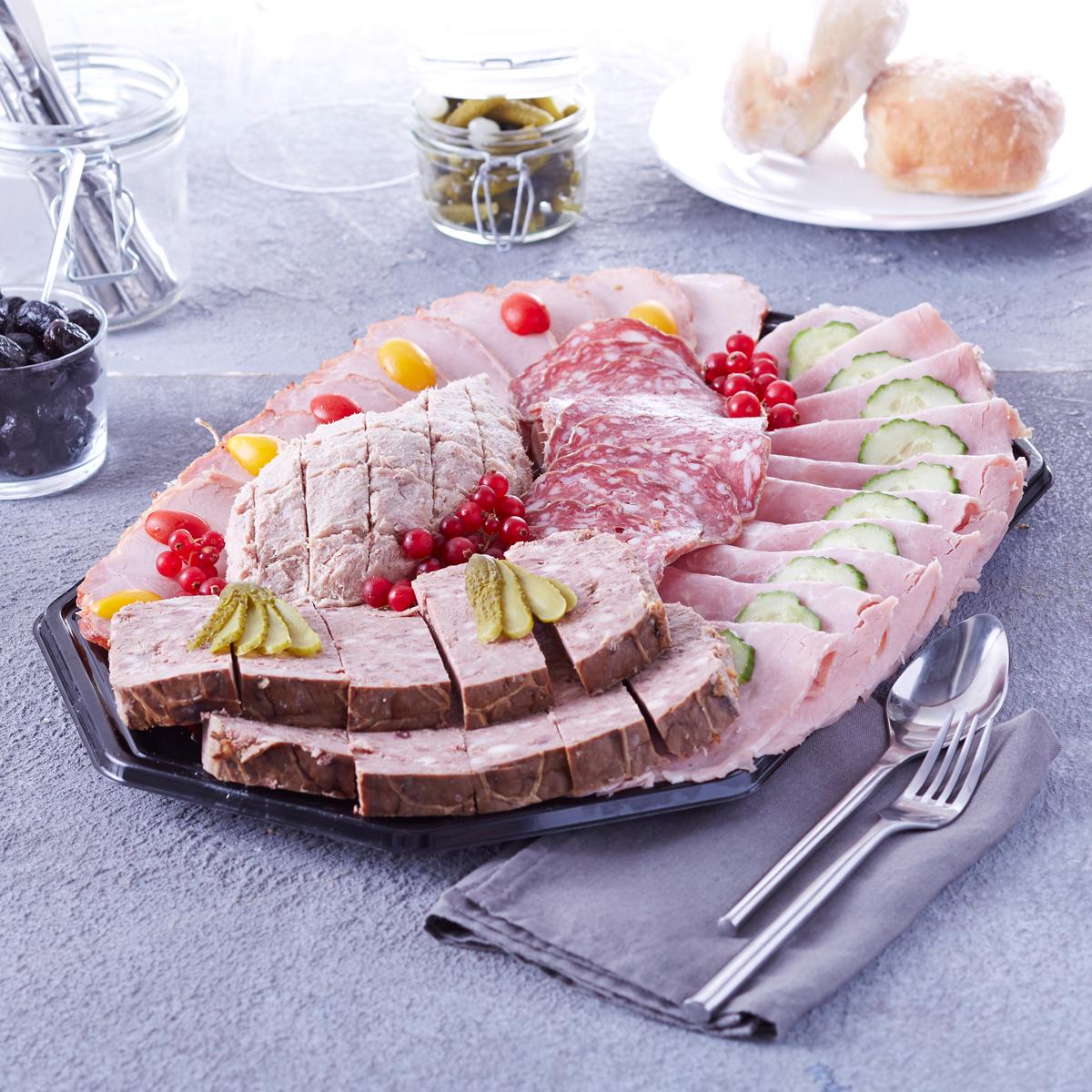 SERVICE TRAITEUR Plateau de charcuterie tradition 10 convives 1.800kg