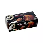 AUCHAN GOURMET Mousse au chocolat noir 2x90g