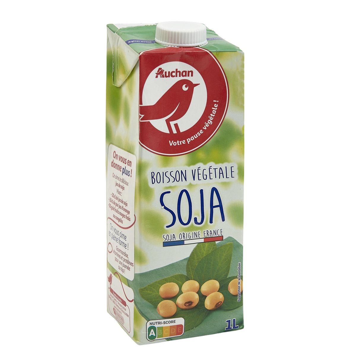 AUCHAN Boisson végétale au soja 1l