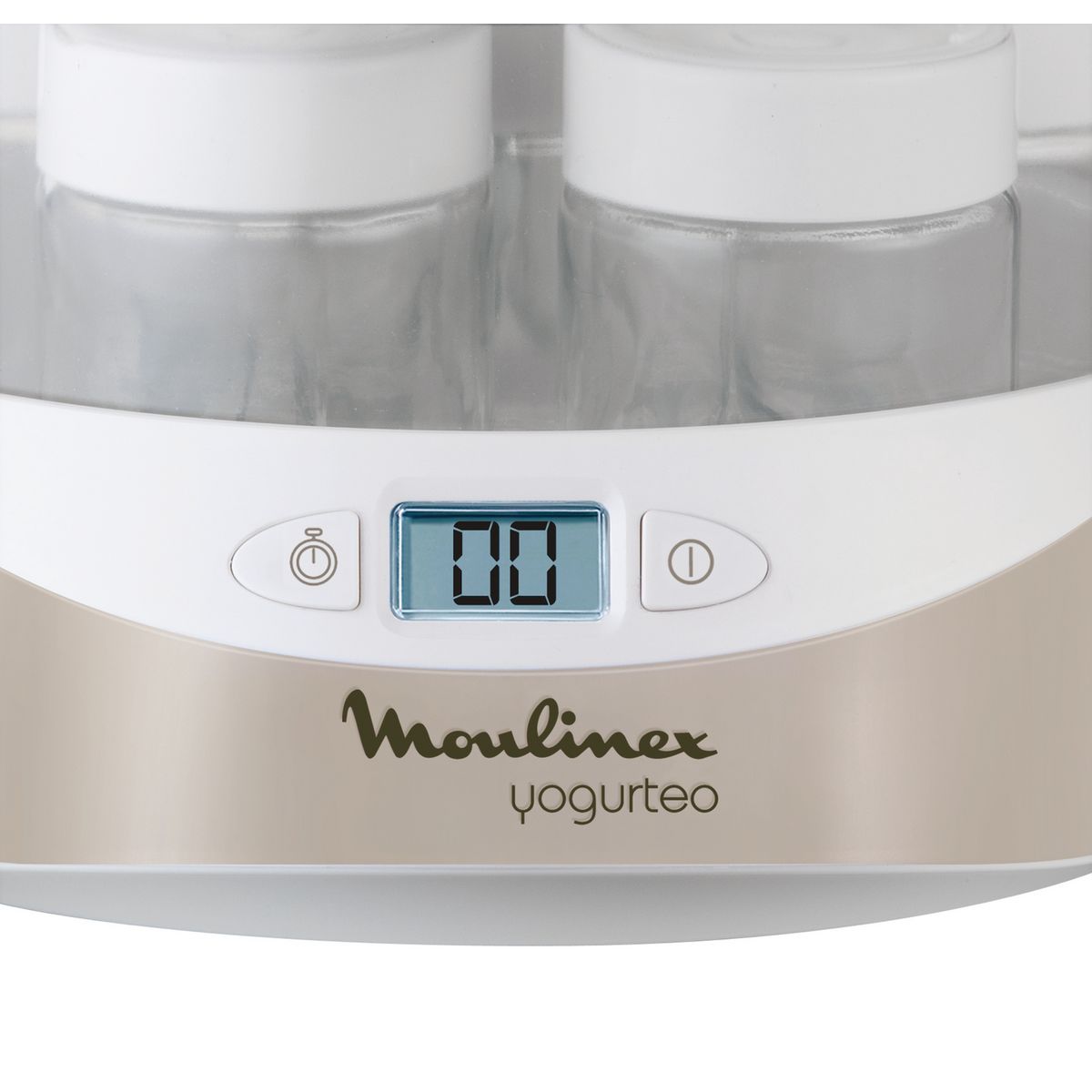 MOULINEX Yaourtière 7 pots Silver premium YG231E32 - Blanc/Métal