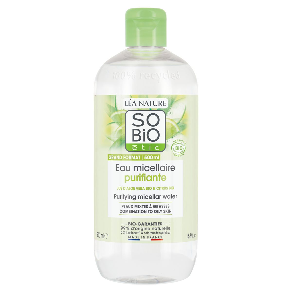 SO BIO ETIC Eau micellaire purifiante peaux mixtes à grasses 50ml