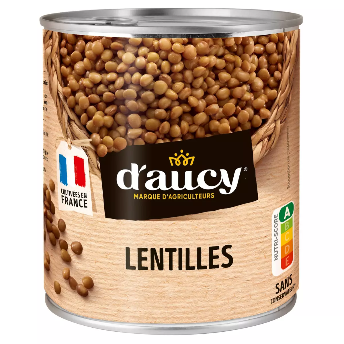D'AUCY Lentilles préparées 100% cultivées en France 530g