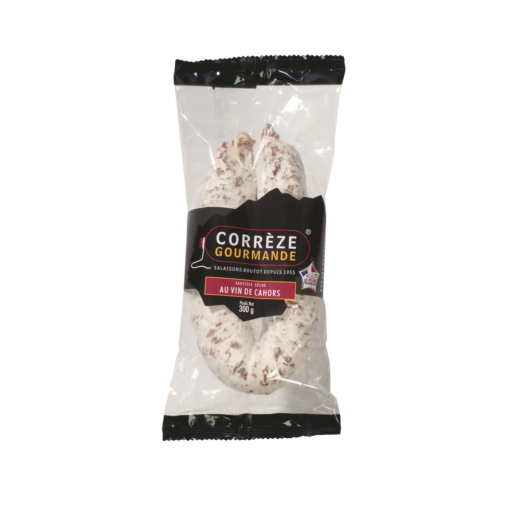 CORREZE GOURMANDE Saucisse sèche au vin de Cahors 300g