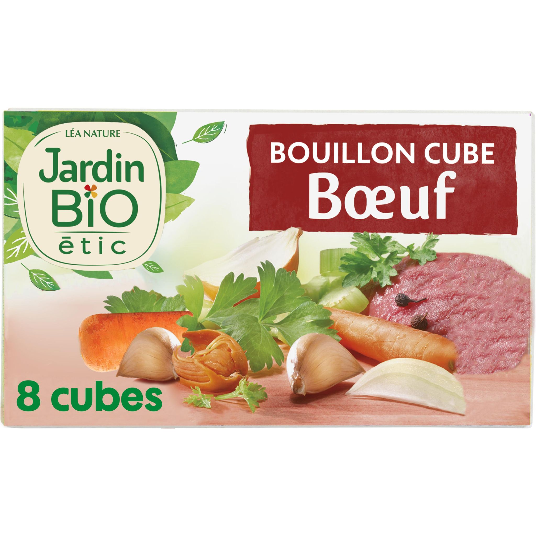 Voir la diapositive 2 : JARDIN BIO ETIC Bouillon cube de bœuf sans huile de palme 10 cubes