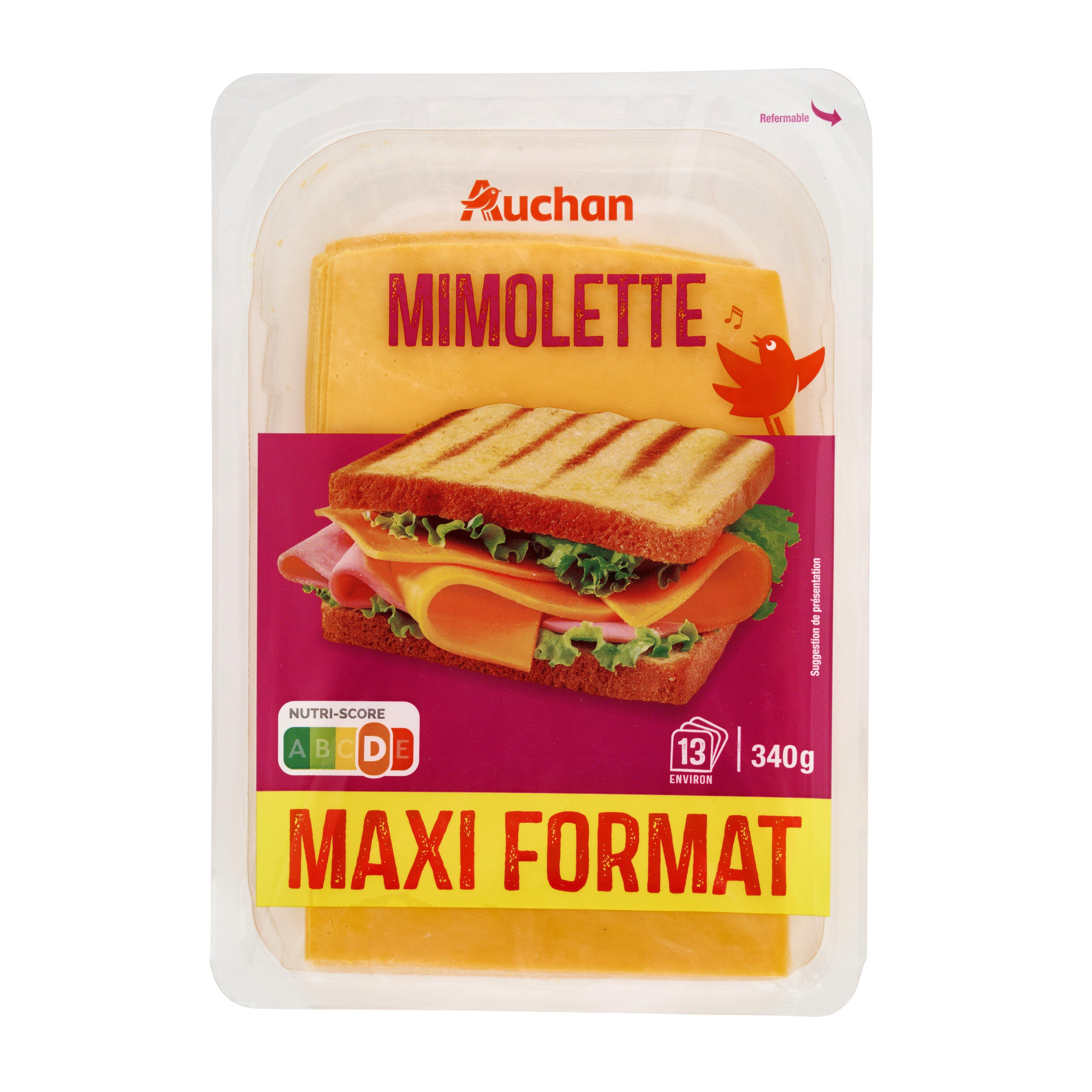 Voir la diapositive 3 : AUCHAN Mimolette en tranche 13 tranches 340g