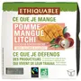 ETHIQUABLE Compotes bio pomme mangue litchi de Madagascar 4 pots 4x100g