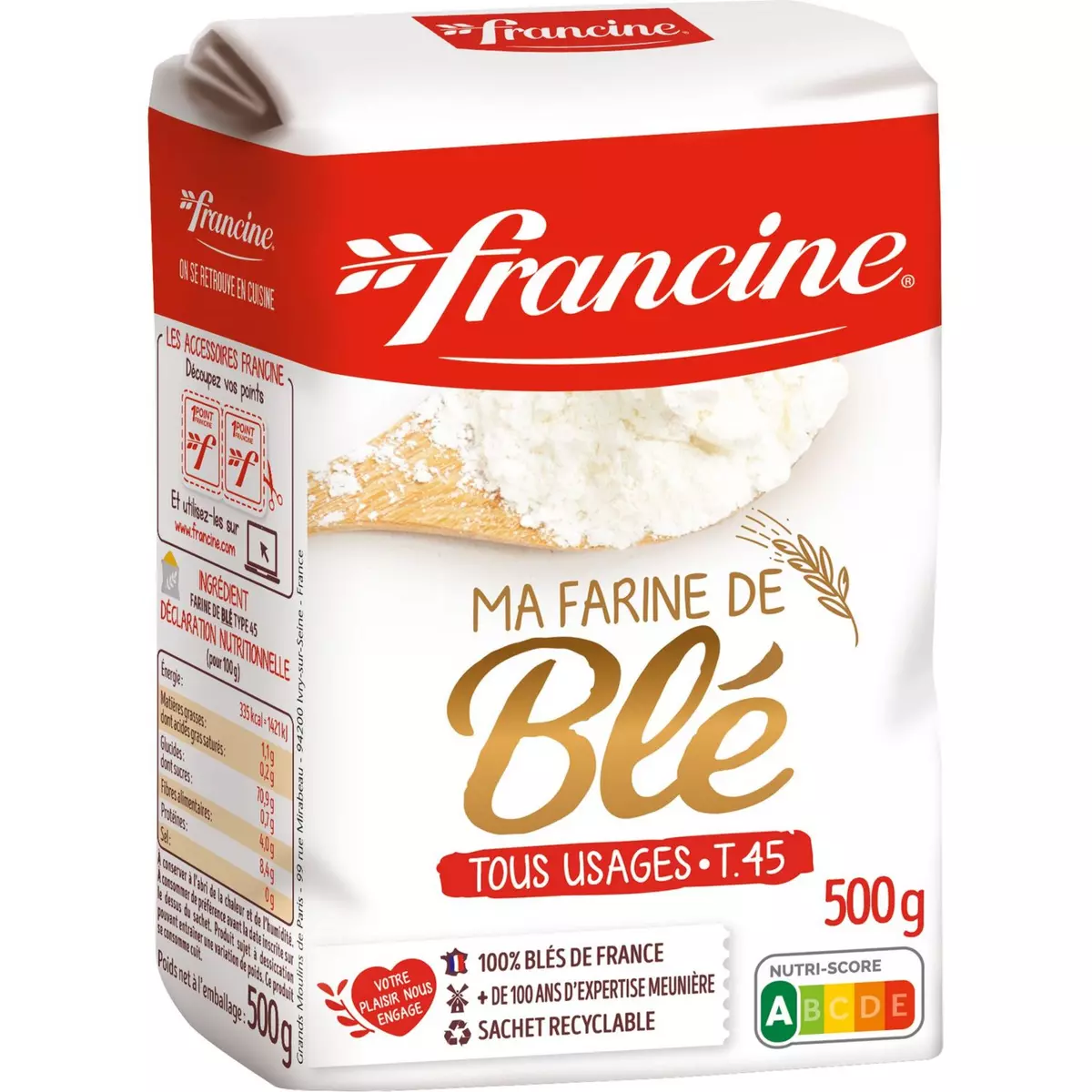 FRANCINE Farine de blé tous usages 500g