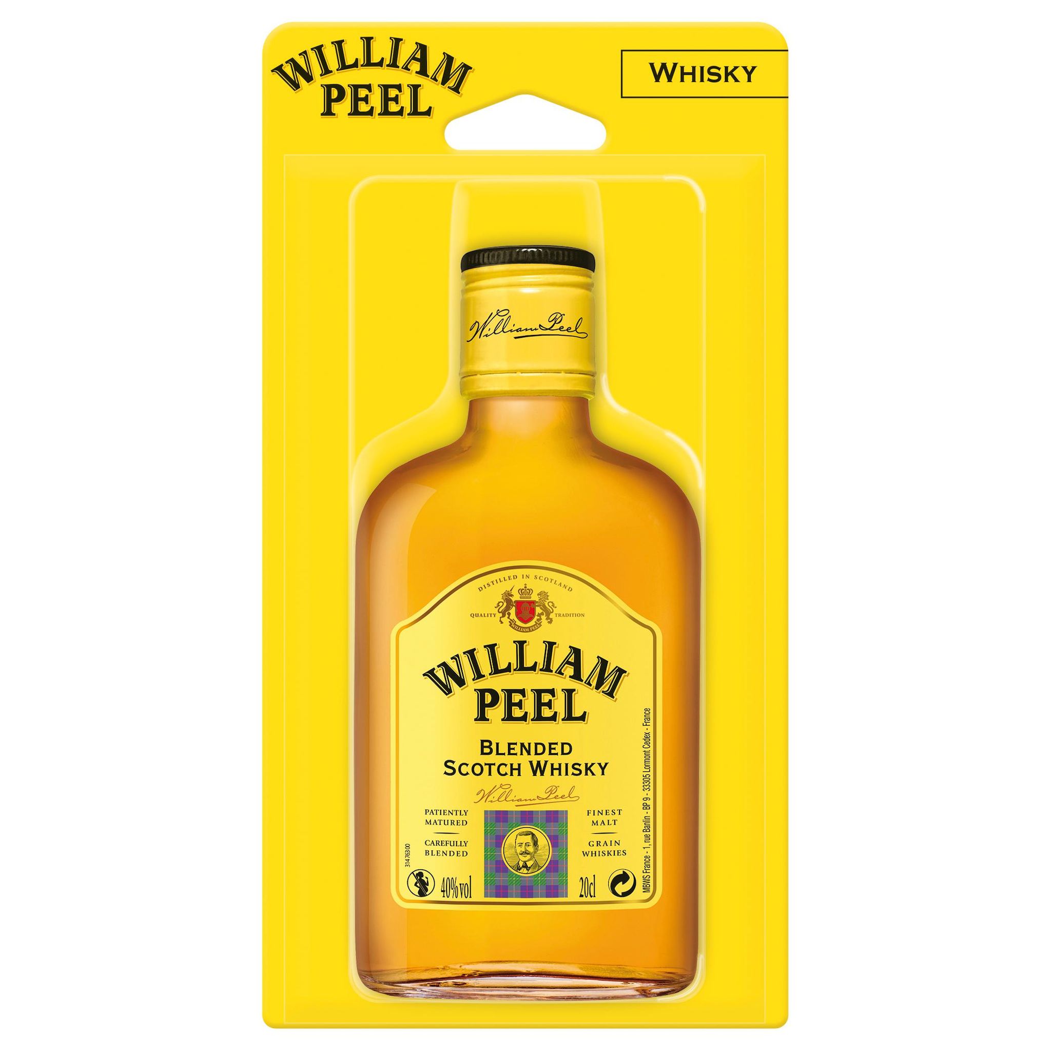 WILLIAM PEEL Scotch whisky écossais blended malt 40% 20cl