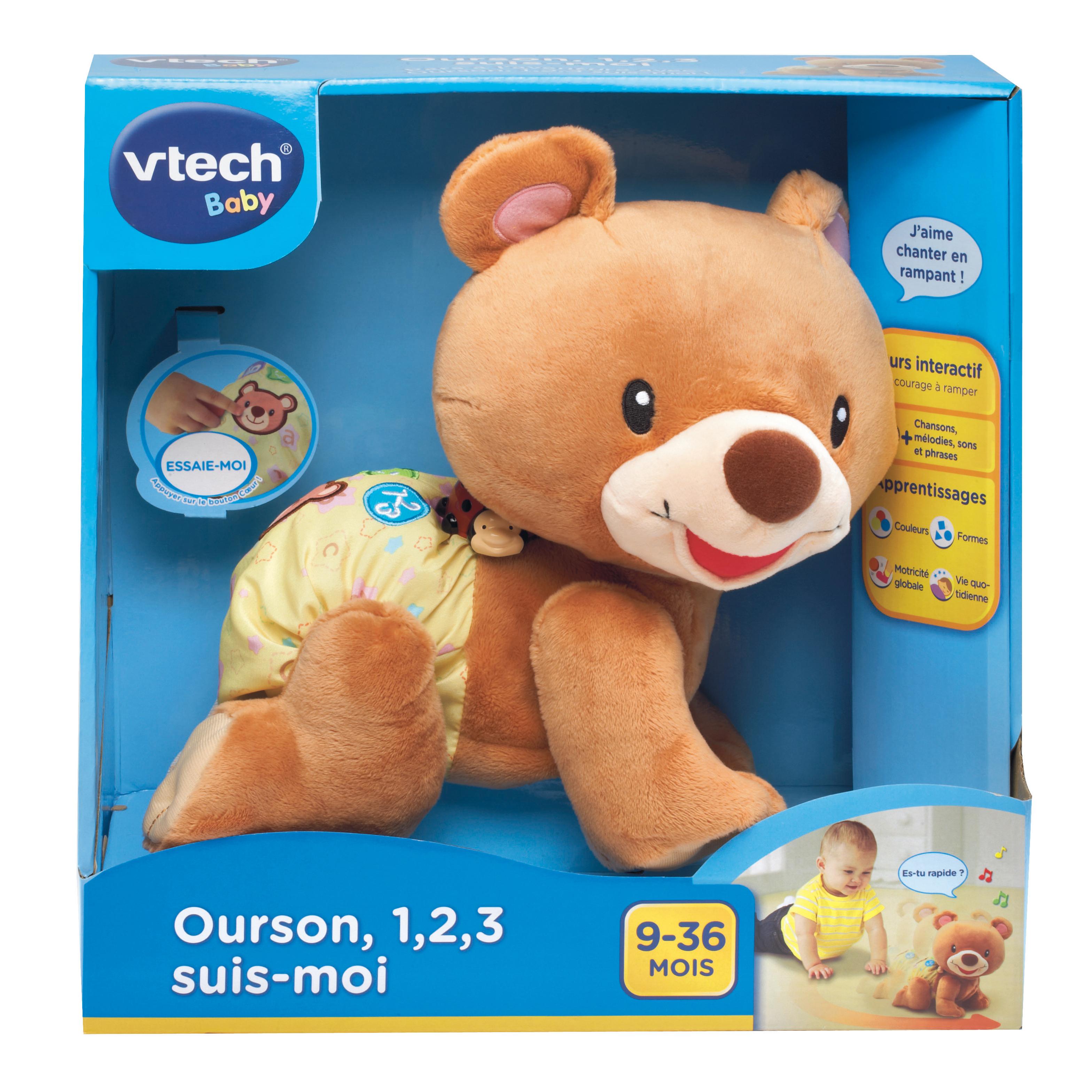Voir la diapositive 5 : VTECH Peluche Ourson 1 2 3 Suis moi