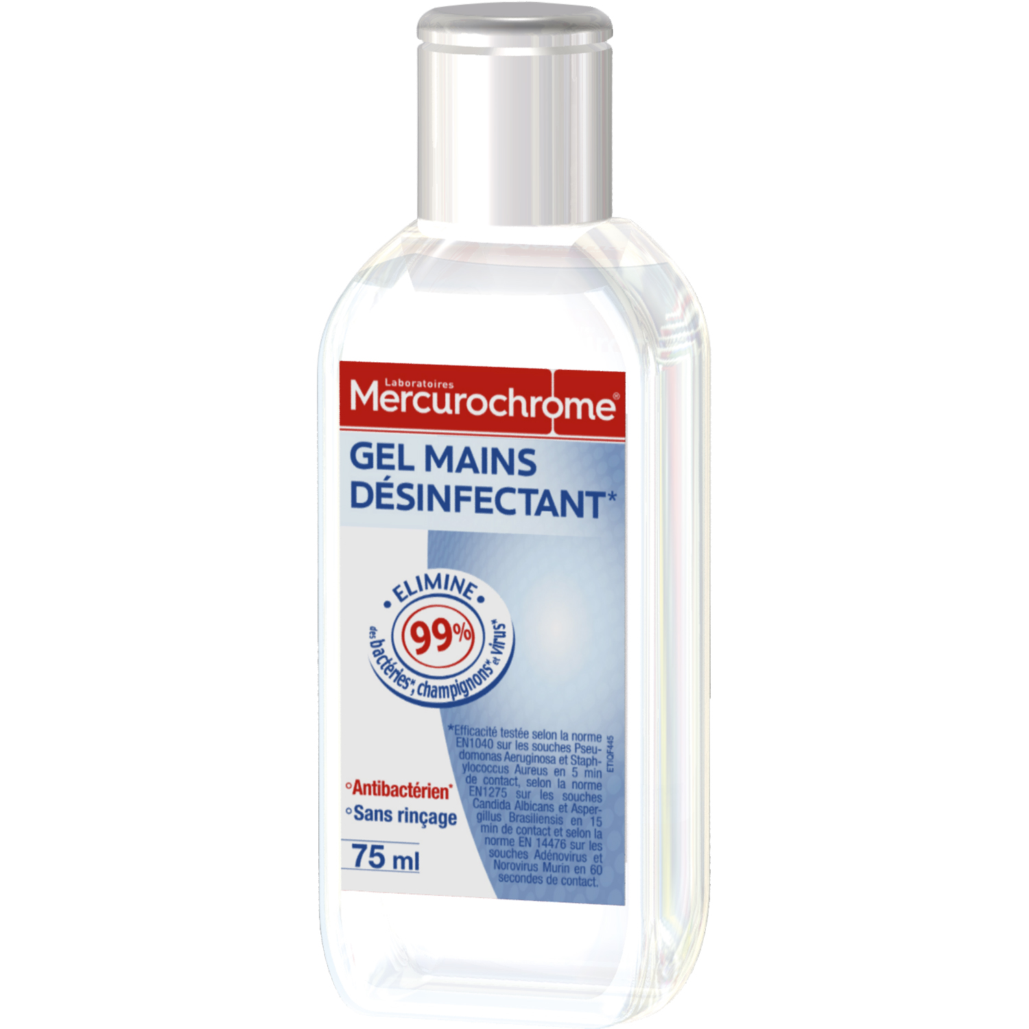 Voir la diapositive 2 : MERCUROCHROME Gel mains désinfectant anti-bactérien 75ml