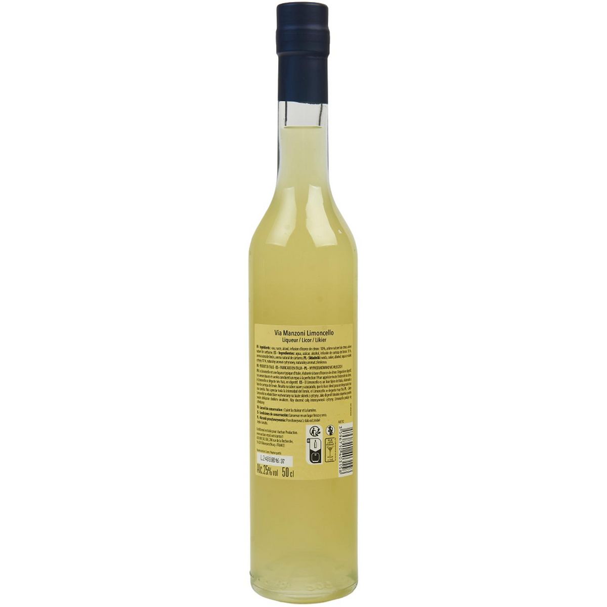 VIA MANZONI Liqueur limoncello 25% 50cl