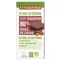 ETHIQUABLE Tablette de chocolat noir bio fèves de cacao Equateur Côte d'Ivoire 1 pièce 100g