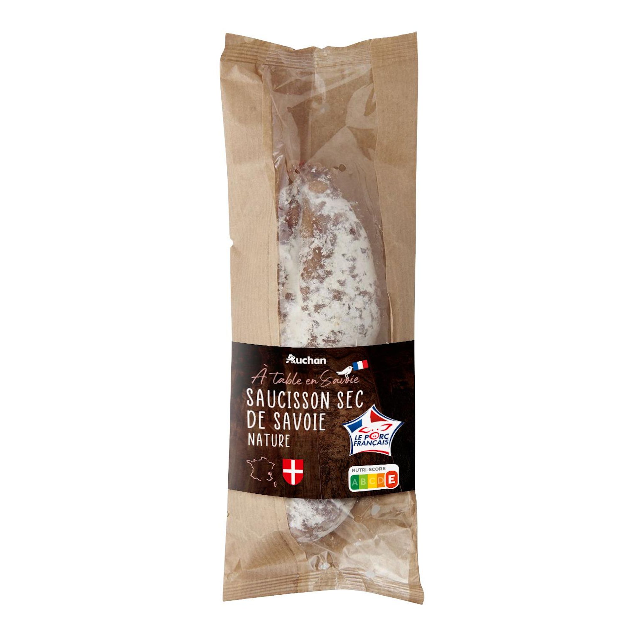 Voir la diapositive 2 : AUCHAN TERROIR Saucisson sec de Savoie Nature 200g