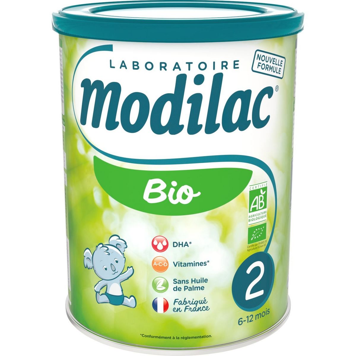 MODILAC Lait 2ème âge bio en poudre de 6 à 12 mois 800g