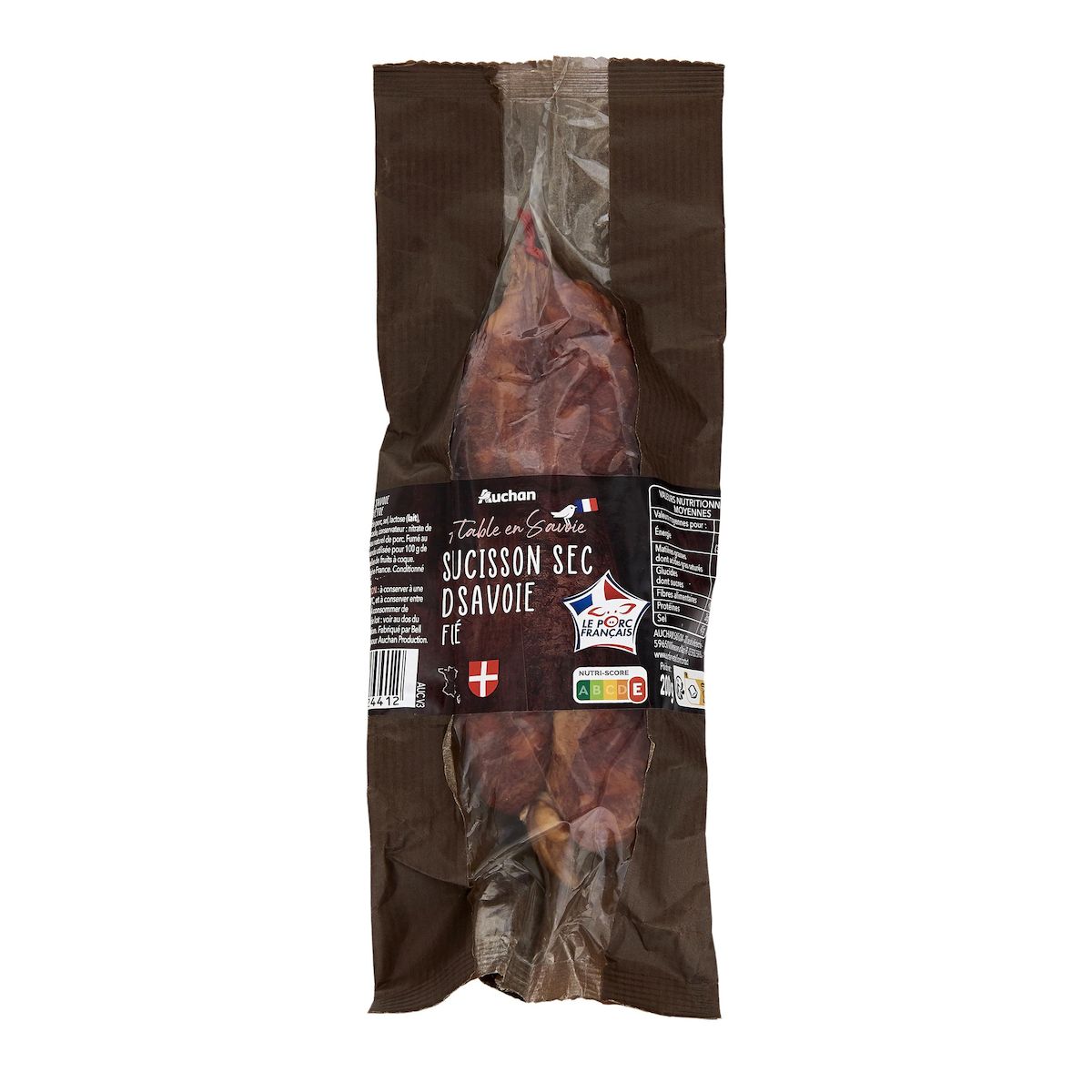 AUCHAN TERROIR Saucisson sec de Savoie fumé 200g 200g
