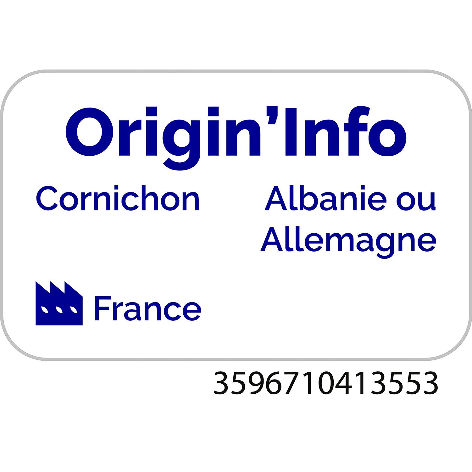 Voir la diapositive 2 : AUCHAN Cornichons Malossol 425g