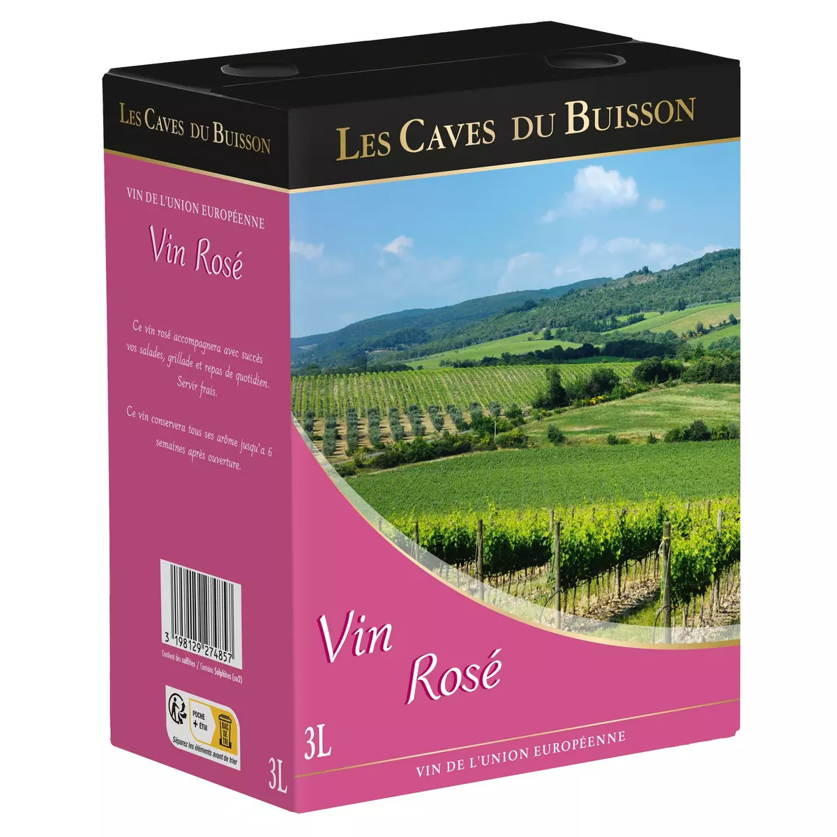 LES CAVES DU BUISSON Vin de la Communauté Européenne Les Caves du Buisson rosé bib 5L