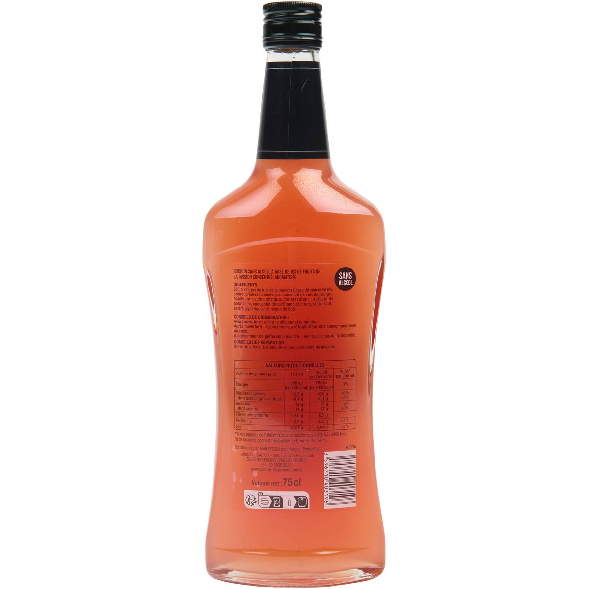 VIRGIN ELIXIR Cocktail passion sans alcool 75cl