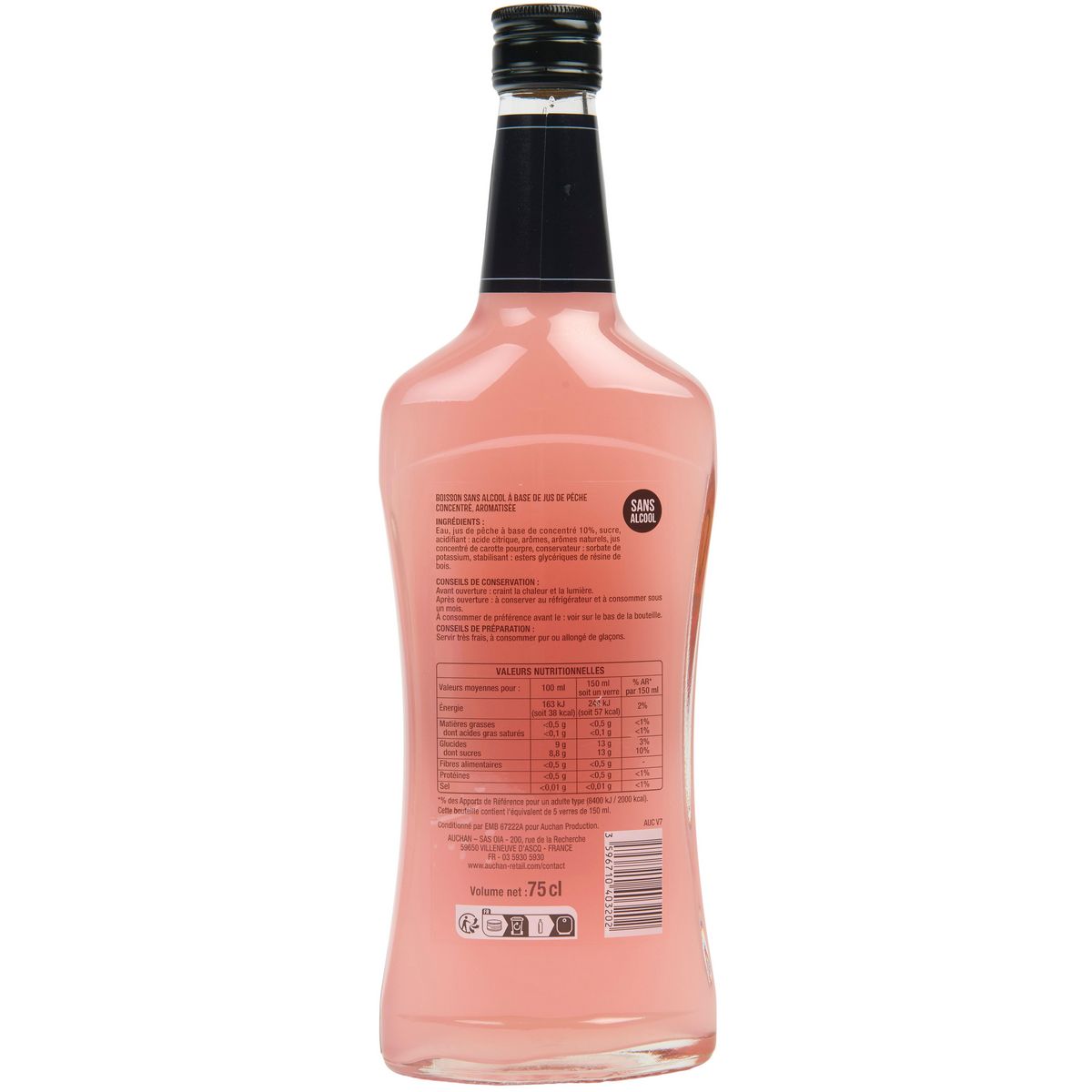 VIRGIN ELIXIR Cocktail pêche sans alcool 75cl