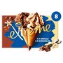Voir la diapositive 2 : EXTREME Cônes glacés vanille nougatine et chocolat vanille nougatine 8 pièces 544g