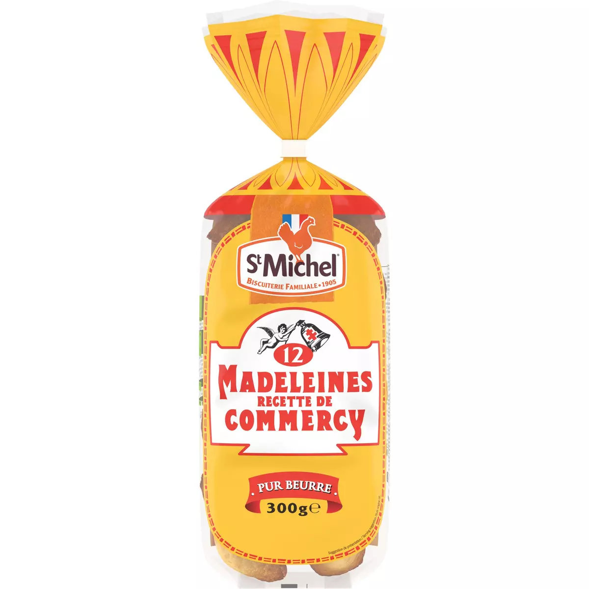 ST MICHEL Madeleines recette de Commercy pur beurre 12 madeleines 300g