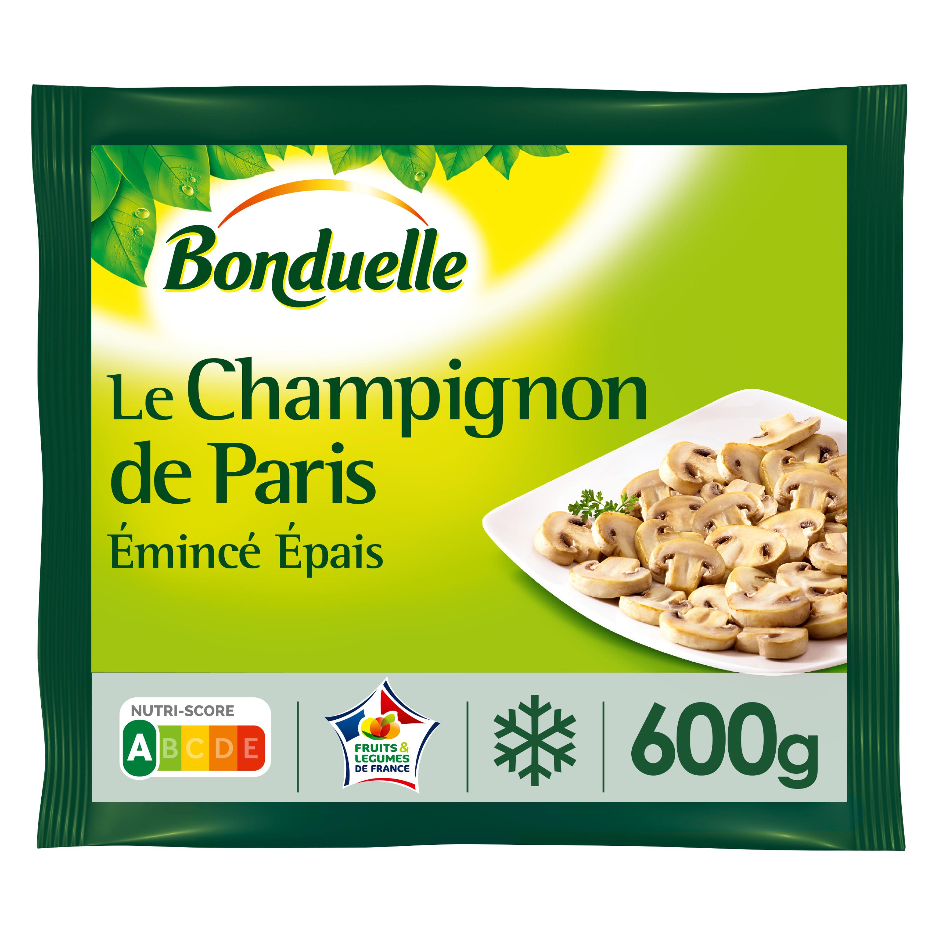 Voir la diapositive 2 : BONDUELLE Champignons de Paris émincés épais 4 portions 600g