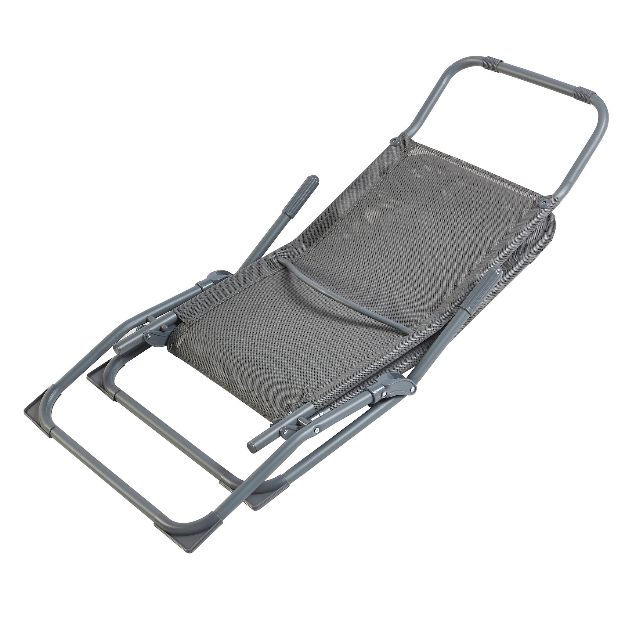 Voir la diapositive 3 : GARDENSTAR Bain de soleil Siesta gris