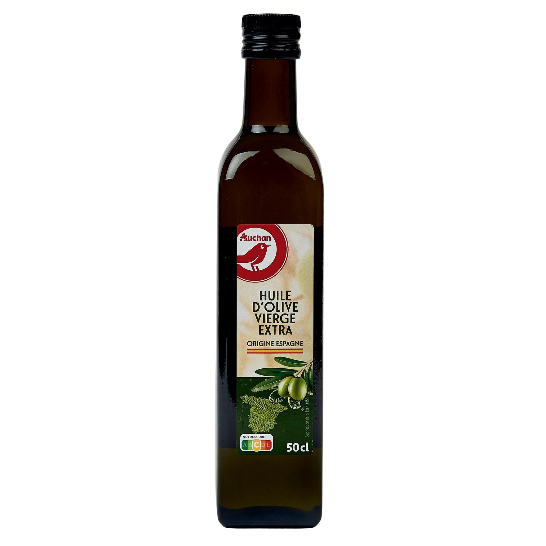 Voir la diapositive 2 : AUCHAN Huile d'olive vierge extra origine Espagne 50cl