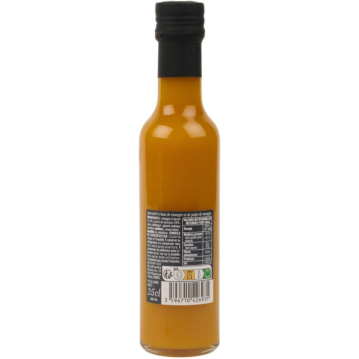 AUCHAN COLLECTION Vinaigre et pulpe de mangue 25cl