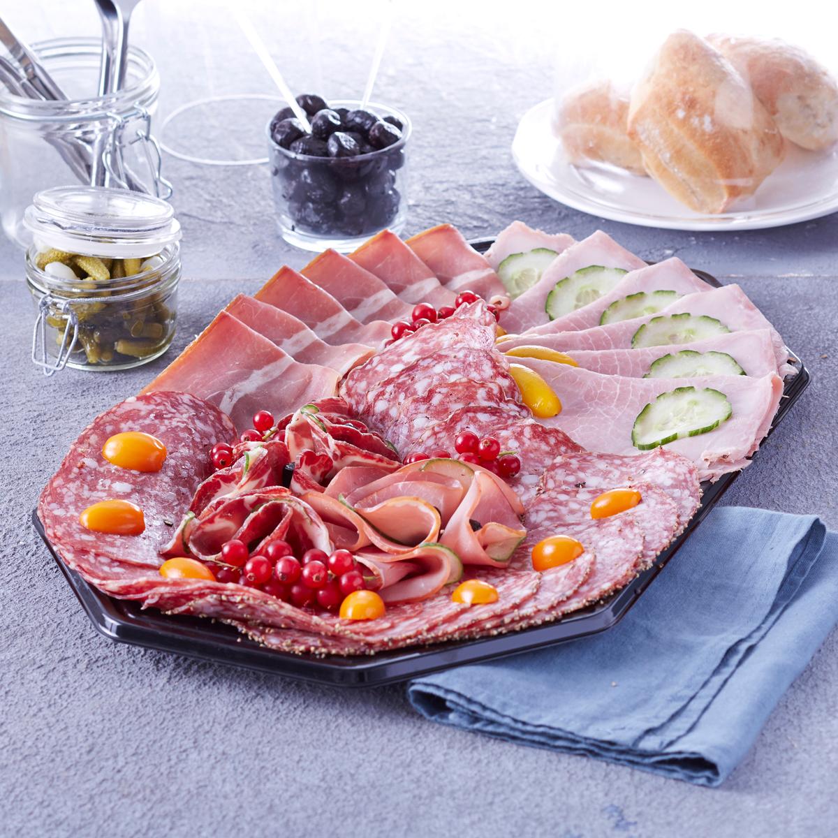 MON CHARCUTIER Plateau de charcuterie pour raclette 6 convives 840g