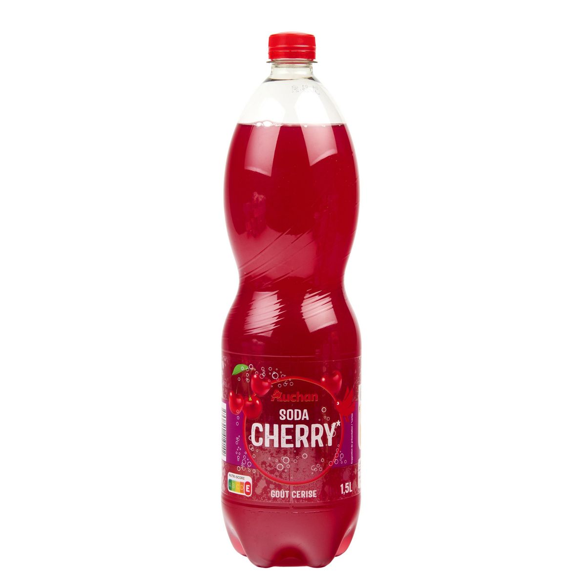 AUCHAN Boisson gazeuse goût cerise 1,5l